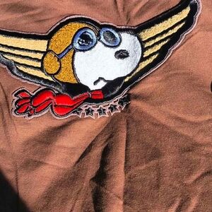 Snoopy Fly Shirt Embroidered Dead Stock